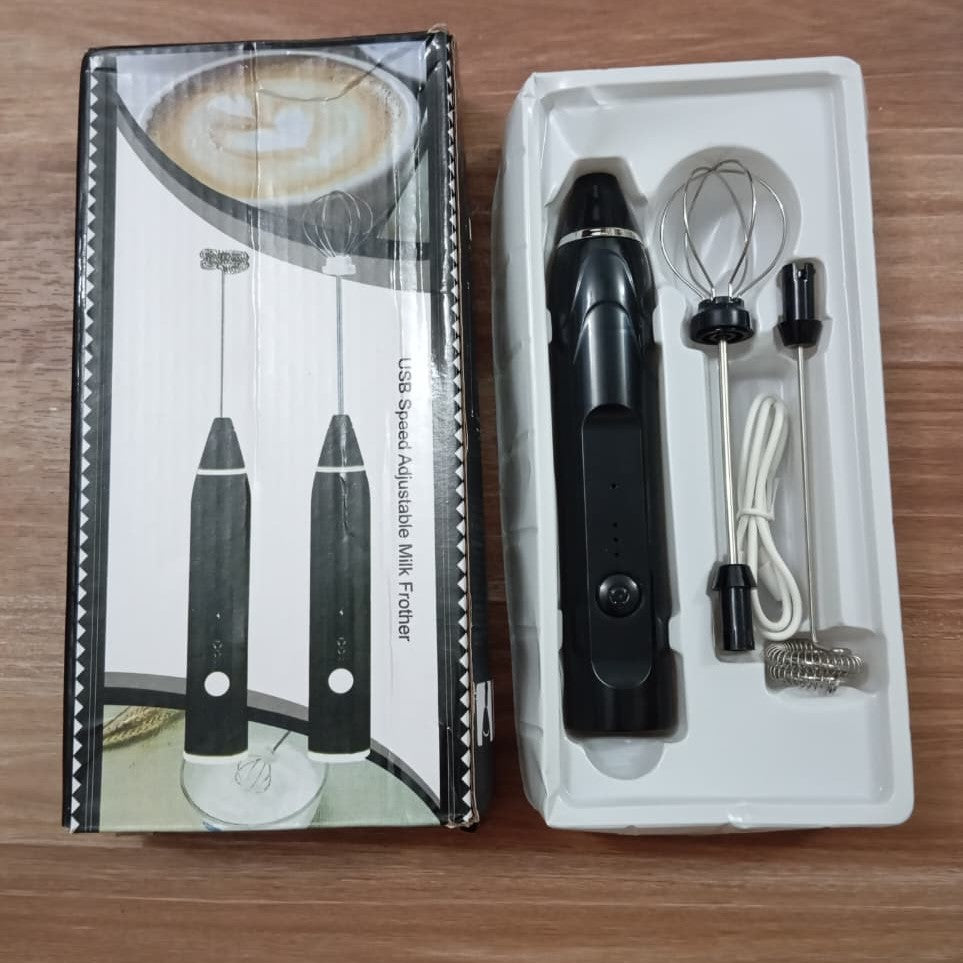 2 In 1 Electric Coffee Beater - Milk Frother And Egg Whisk - USB Electric Rechargeable Kitchen Tool.