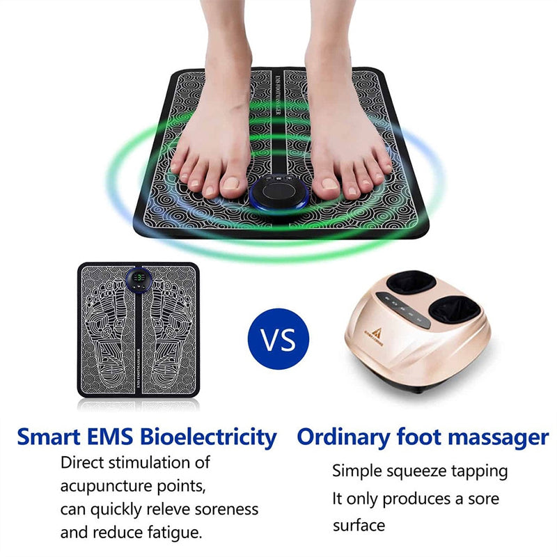 Deal Ems Foot Massager Mat Electric And Mini Body Massager Combo Usb Charging Smart Display..