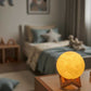 3D Printed Moon Lamp with Wooden Stand – RGB Remote Control & Timer