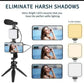 AY-49 Vlogger Kit | Microphone, LED Fill Light, Mini Tripod & Mobile Holder with Remote – Complete Video Making Set for Vlogging With Bluetooth Remote