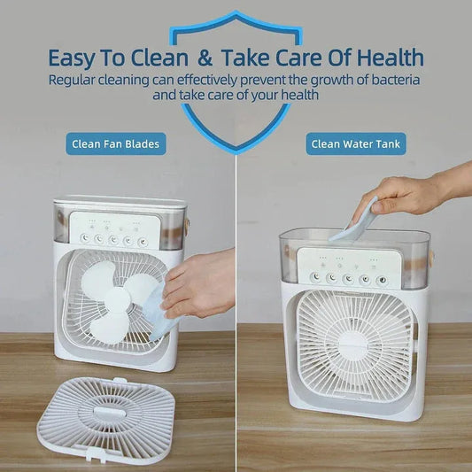 Next Nova 3-in-1 Portable Air Cooler Fan with Humidifier & 7-Color LED
