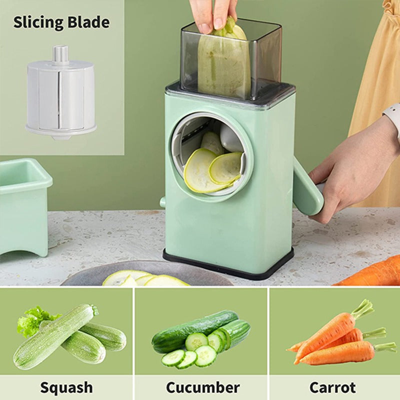 4 in 1 Multi-Function Vegetable Cutter & Slicer with Stainless Steel Blades – Manual Vegetable Chopper