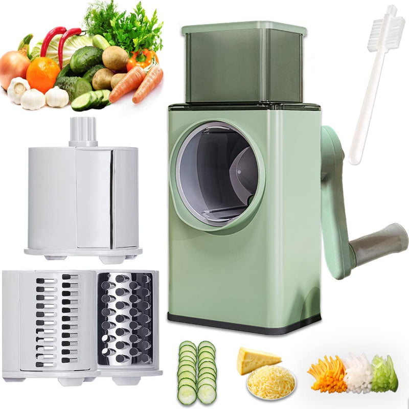 4 in 1 Multi-Function Vegetable Cutter & Slicer with Stainless Steel Blades – Manual Vegetable Chopper