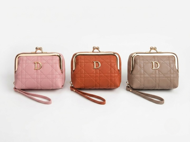 Premium Women’s Mini Wallet – Luxury Ladies Card Holder with 12 Card Slots, Coin Pocket, Cash Compartment, Secure Zip Closure & Wrist Strap