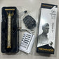 Vintage T9 Metal Body Hair Trimmer for Men – USB Rechargeable Professional Hair Clipper | Precision Beard, Hair & Detailing Grooming Tool
